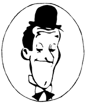 coloriage portrait de stan laurel